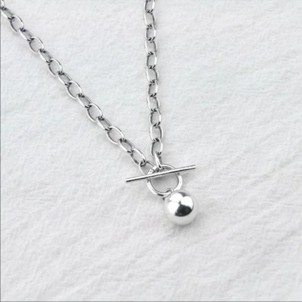“ 20 “ NEW 925 STERLING SILVER TOGGLE LINK NECKLACE - Picture 5 of 7